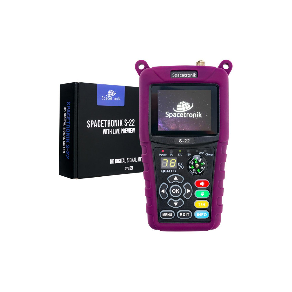 Miernik satelitarny Spacetronik S-22 DVB-S2/S2X IPTV M3U H.265
