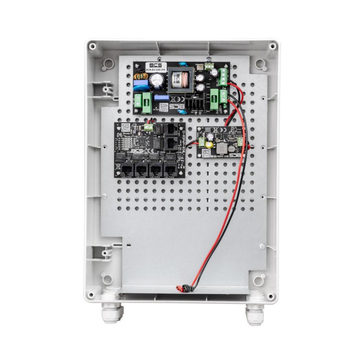 Zestaw do zasilania buforowego 5 odbiorników PoE BCS POWER BCS-UPS/IP4/Z/E-S