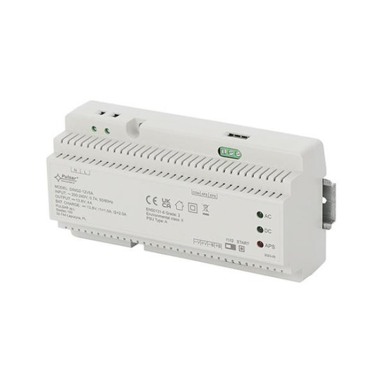 Zasilacz buforowy impulsowy na szynę DIN Grade 2 DING2-12V5A 13,8V 5A