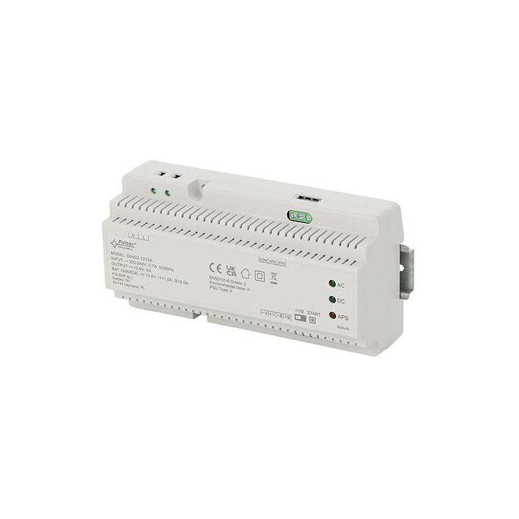Zasilacz buforowy impulsowy na szynę DIN Grade 2 DING2-12V5A 13,8V 5A