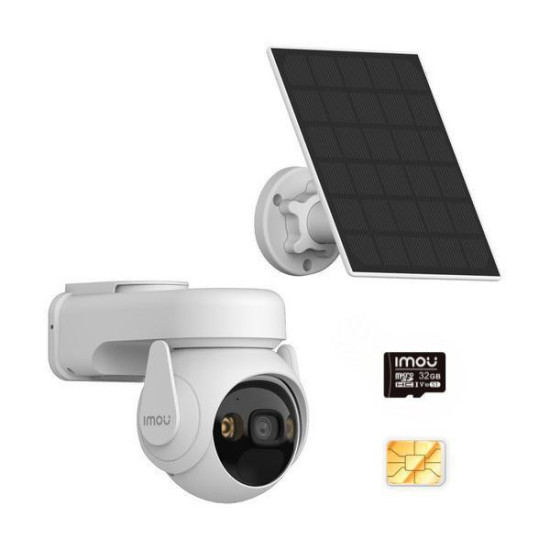 Kamera IP Imou AOV PT Kit 5MP 2.4GHz Wi-Fi i 4G z panelem solarnym, kartą pamięci 32GB i kartą SIM