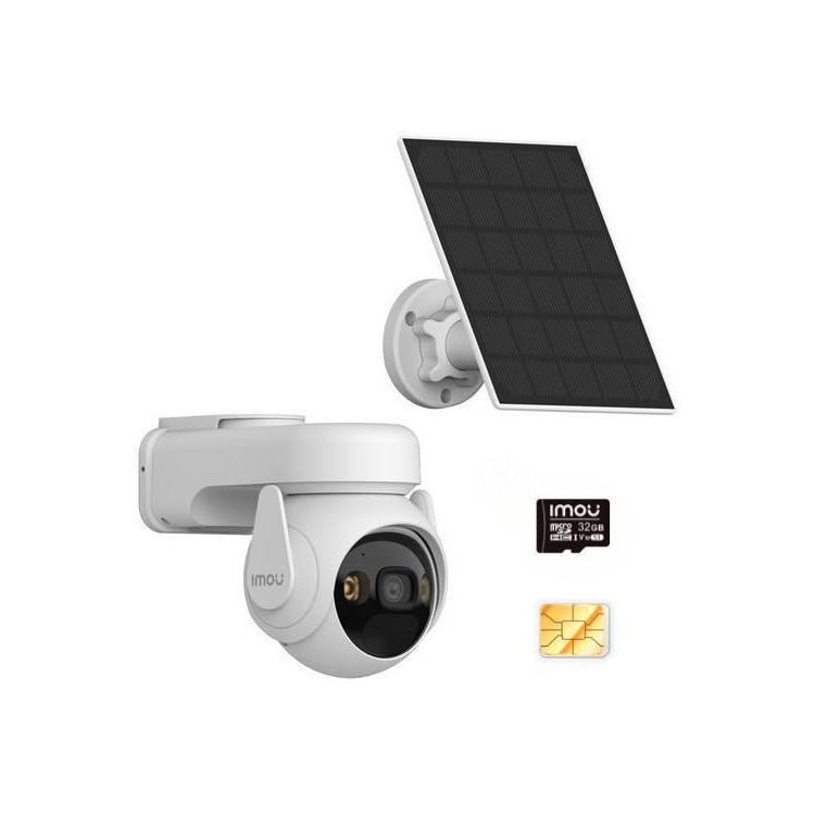 Kamera IP Imou AOV PT Kit 5MP 2.4GHz Wi-Fi i 4G z panelem solarnym, kartą pamięci 32GB i kartą SIM