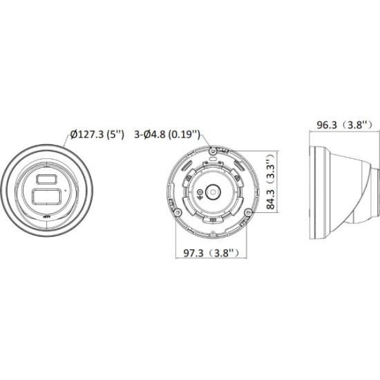 Kamera IP Hikvision DS-2CD2363G2-LI2U(2.8mm)(BLACK)