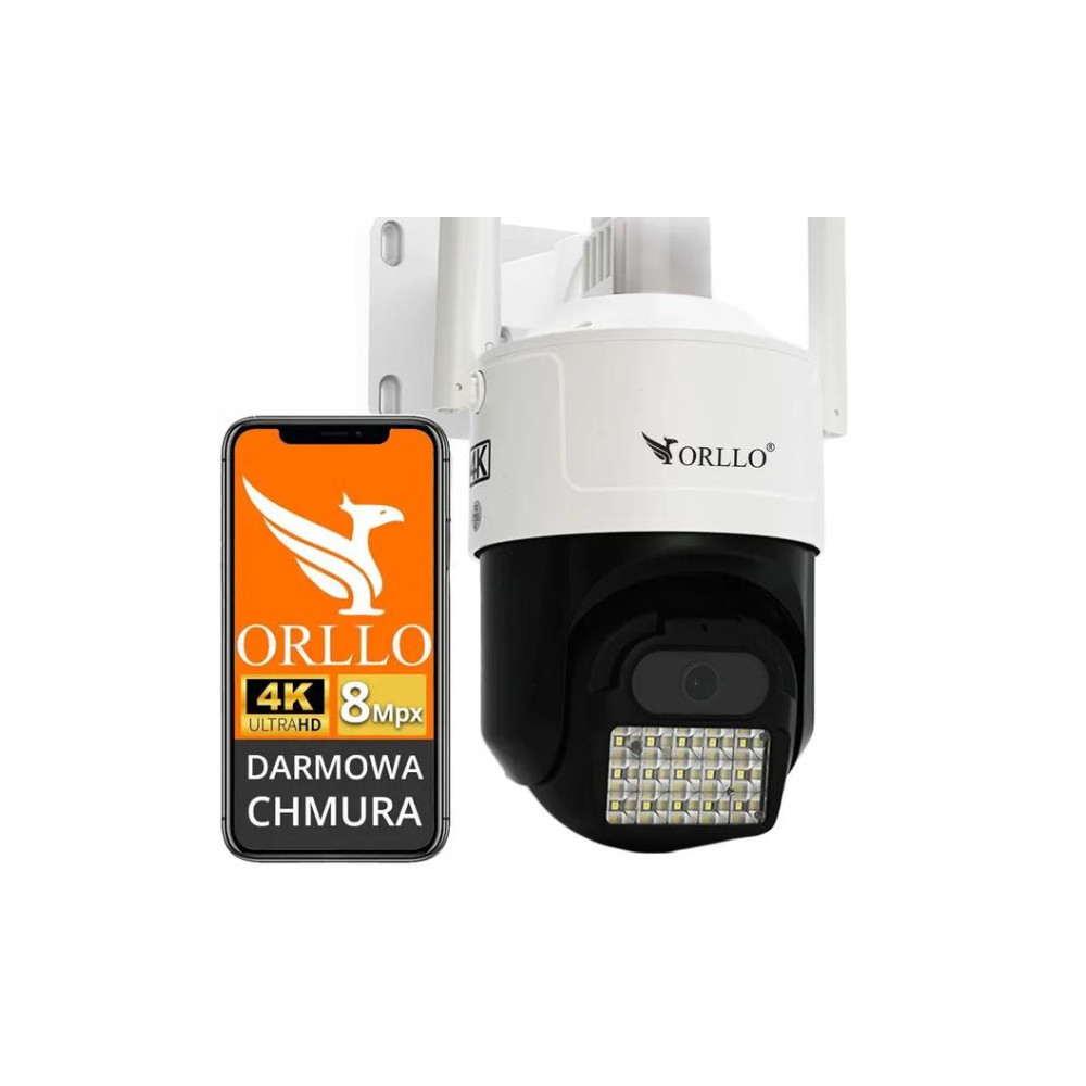 Kamera IP ORLLO Z17 Ultra 4K zewnętrzna obrotowa GSM na kartę SIM 8MPx