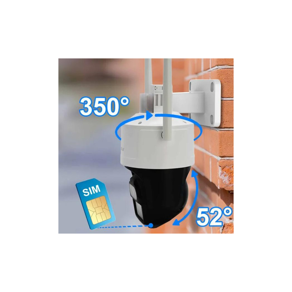 Kamera IP ORLLO Z17 Ultra 4K zewnętrzna obrotowa GSM na kartę SIM 8MPx
