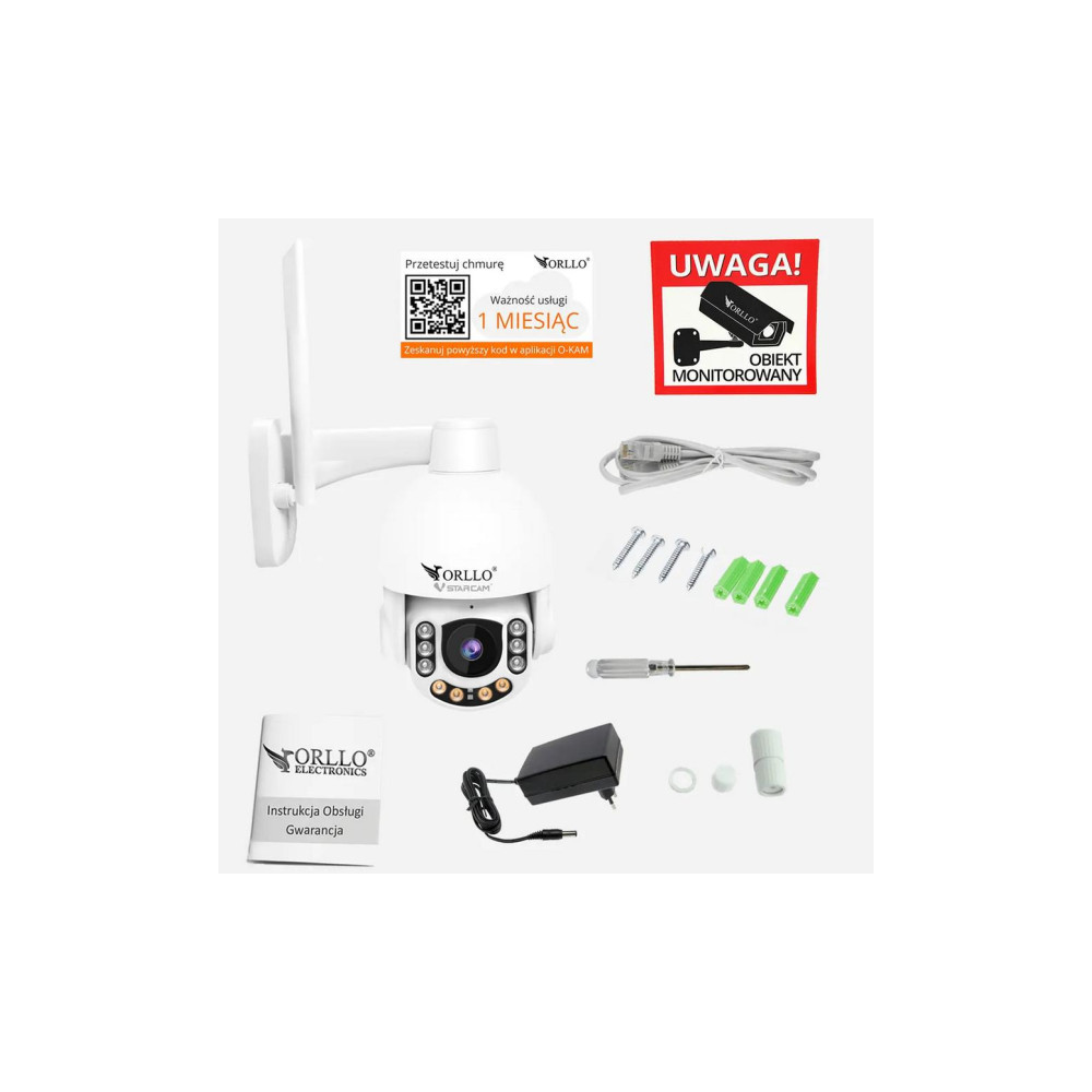 Kamera IP Orllo Z7 Pro zewnętrzna obrotowa GSM 4MPx