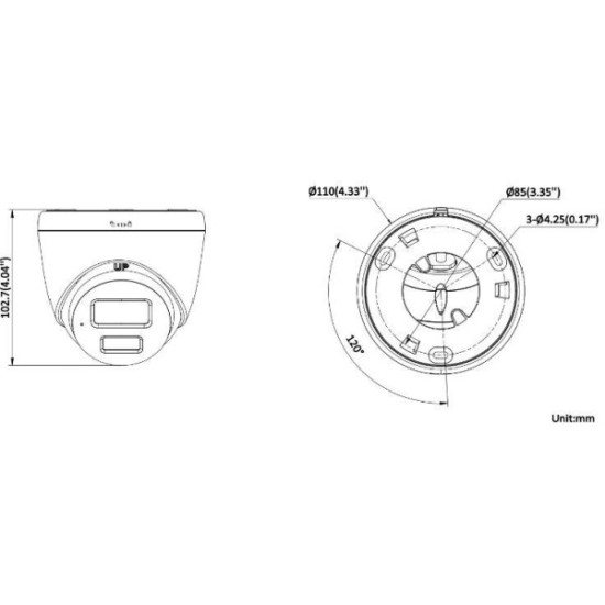 Kamera IP Hikvision DS-2CD1363G2-LIUF/SL(2.8mm)