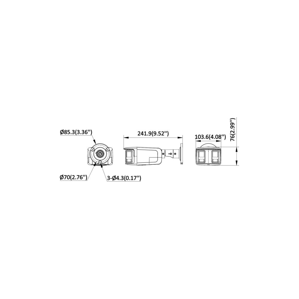 Kamera IP Hikvision DS-2CD2T83G2P-LISU/SL(180°)(O-STD)