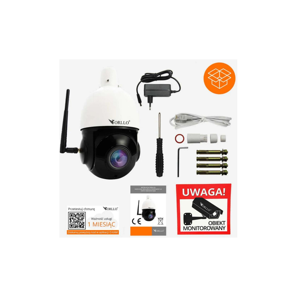 Kamera IP ORLLO Z10 Zewnętrzna Obrotowa WiFi 4Mpx ZOOM x18 POE