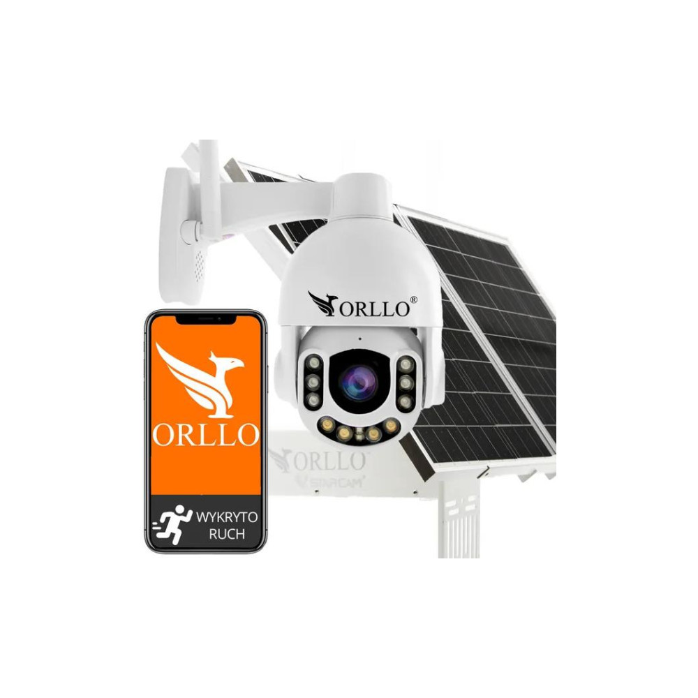 Kamera Zewnętrzna Obrotowa GSM na Kartę SIM Orllo Z7 PRO + Panel fotowoltaiczny SM6030 Pro