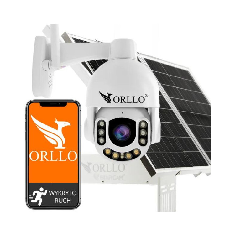 Kamera Zewnętrzna Obrotowa GSM na Kartę SIM Orllo Z7 PRO + Panel fotowoltaiczny SM6030 Pro
