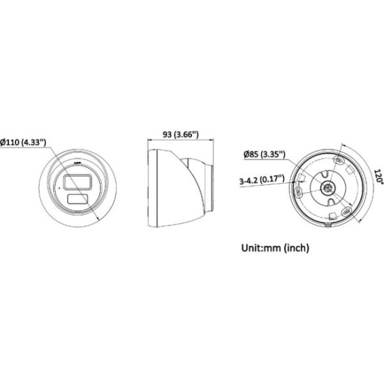 Kamera IP HIKVISION DS-2CD1363G2-LIU(2.8mm) PL