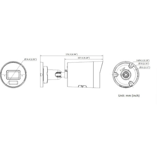 Kamera IP Hikvision DS-2CD2067G3-LI2UY/SL 2.8mm BLACK PL