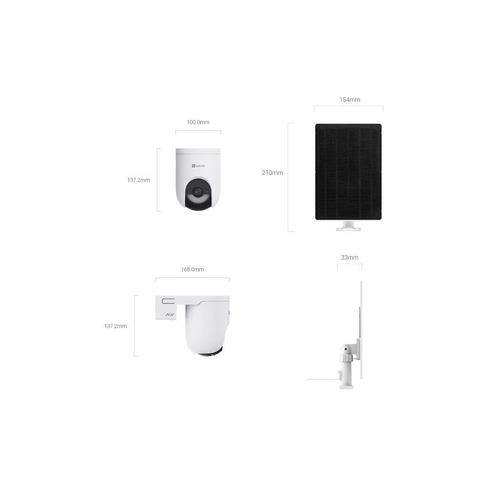 Kamera IP Ezviz HB8 Lite 4G Kit Wi-Fi 4MP z Panelem Solarnym 5W