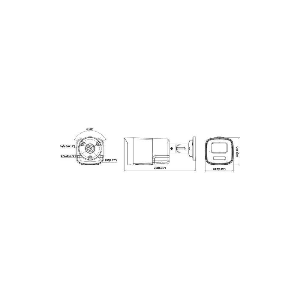 Kamera IP Hikvision DS-2CD1T47G3H-LIUF/SRB(2.8mm)