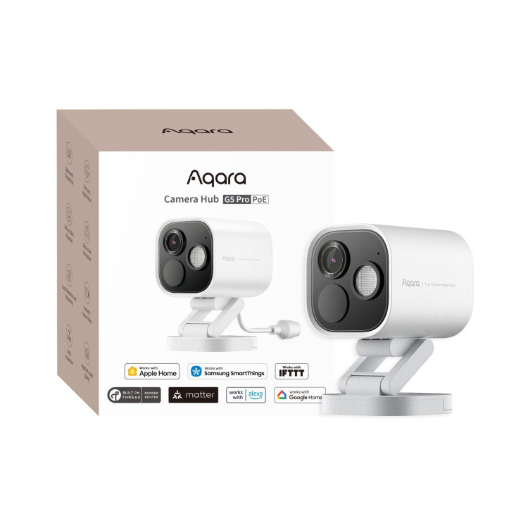 Aqara Camera Hub G5 Pro PoE Biała | Kamera IP | 1520p, Zigbee, CH-C03D