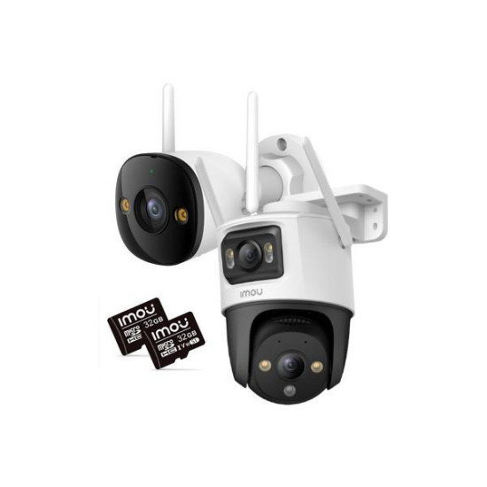 Zestaw 2 kamer IP Imou bullet 3 5MP i Cruiser Dual 10MP z kartami pamięci 32GB