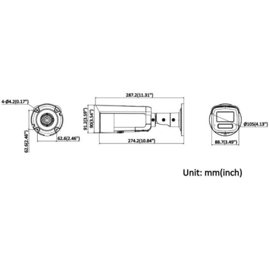 Kamera IP Hikvision DS-2CD2T43G2-LIZS2UY/SL(2.8/4mm)