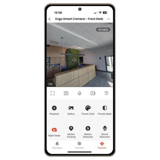 ENGO Controls ECAM - Smart Kamera wewnętrzna, Wi-Fi, obrotowa, 4MP