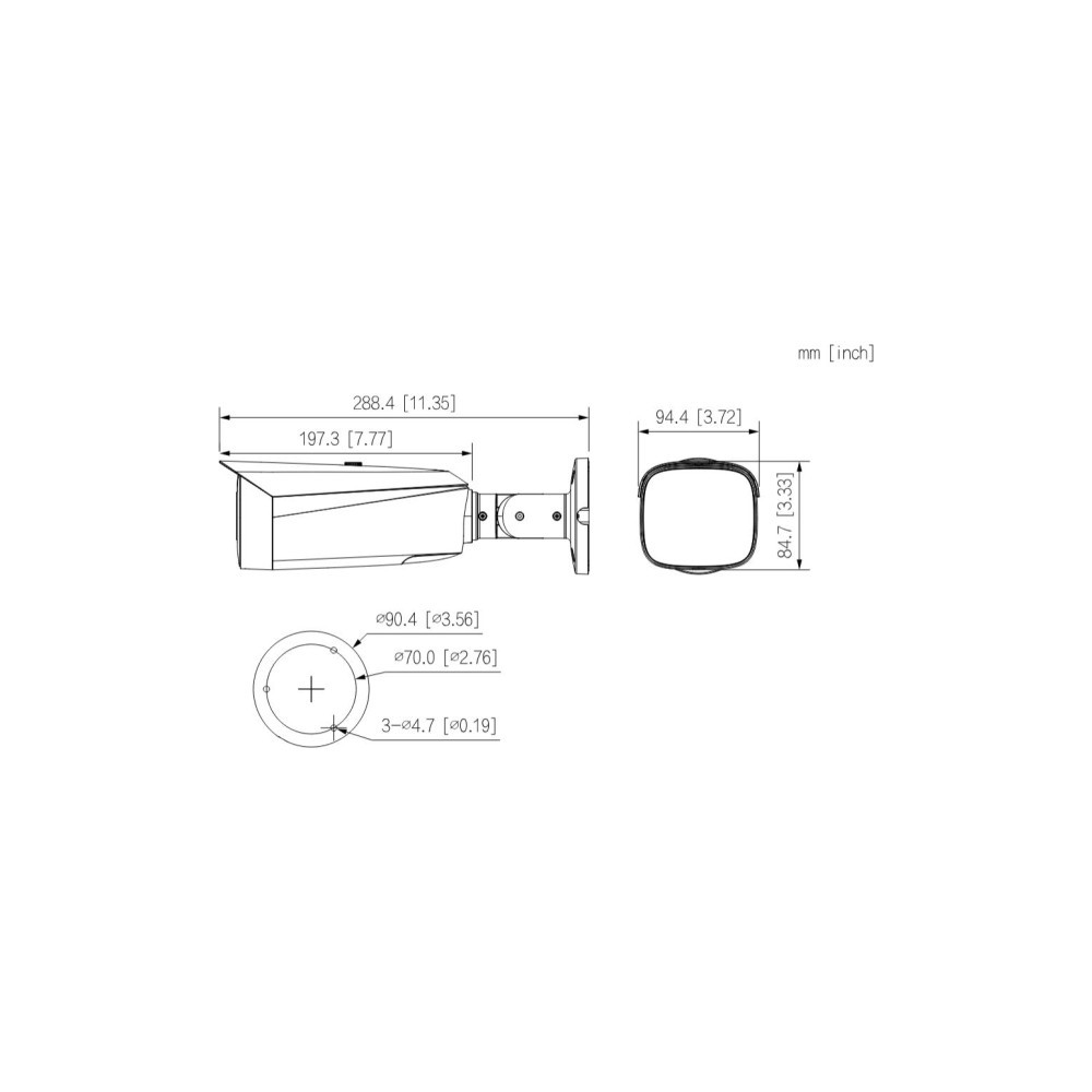 Kamera IP TIOC 3.0 Dahua IPC-HFW3849T1-ZAS-PV-2712-PRO-Black