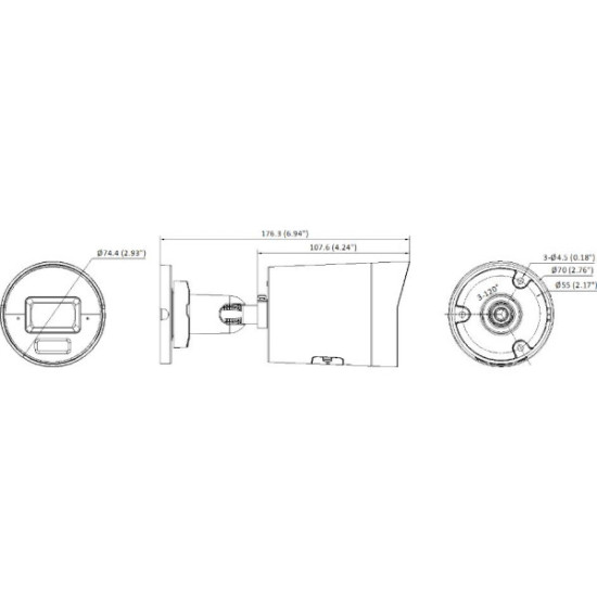 Kamera IP Hikvision 12MP DS-2CD20123G2-LIUY/SL(2.8mm) Black