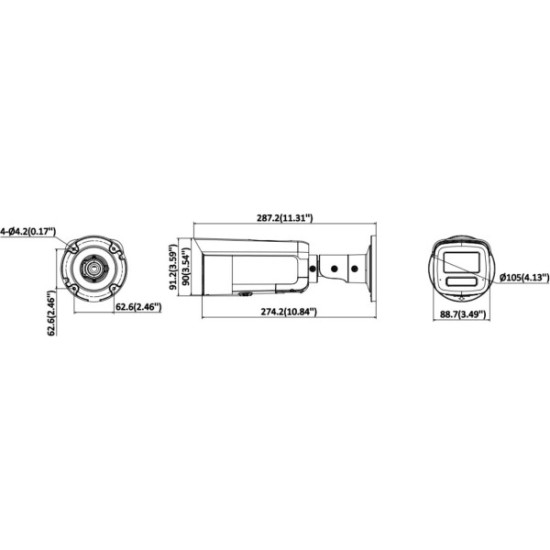 Kamera IP Hikvision DS-2CD2T123G2-LIS2UY/SL(2.8mm) BLACK