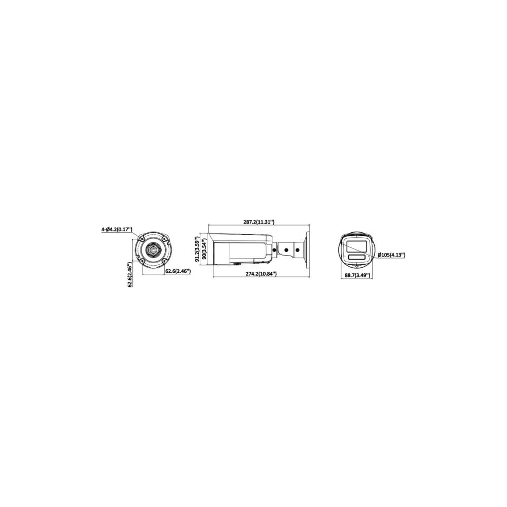 Kamera IP Hikvision DS-2CD2T123G2-LIS2UY/SL(2.8mm) BLACK