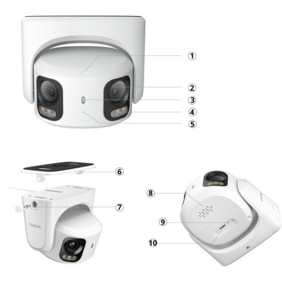 Kamera IP Reolink Professional RP-PCT8MD – 4K 8MP Dual Lens PoE