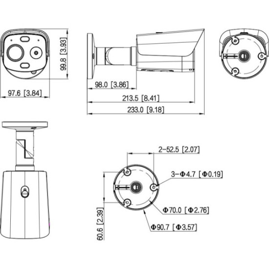 Kamera IP Dahua TPC-BF1241-LB10F12-DW-S8-V1